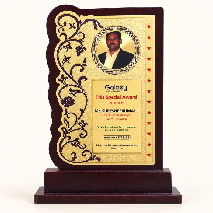 Special Award — Remarkable Performance, FY 2025-26 — Mr. J. Suresh Perumal, Galaxy Health Insurance